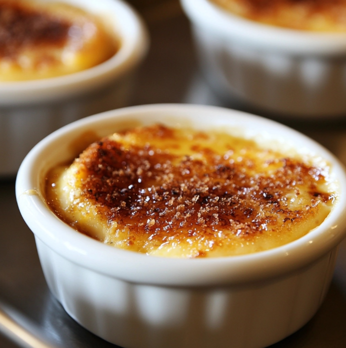 Caramalized top crab brulee reipe  