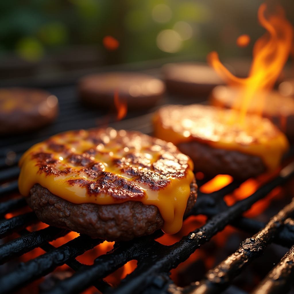 Wood fire burgers