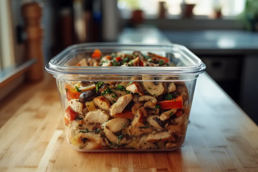 Alice Springs Chicken Stored in an airtight container