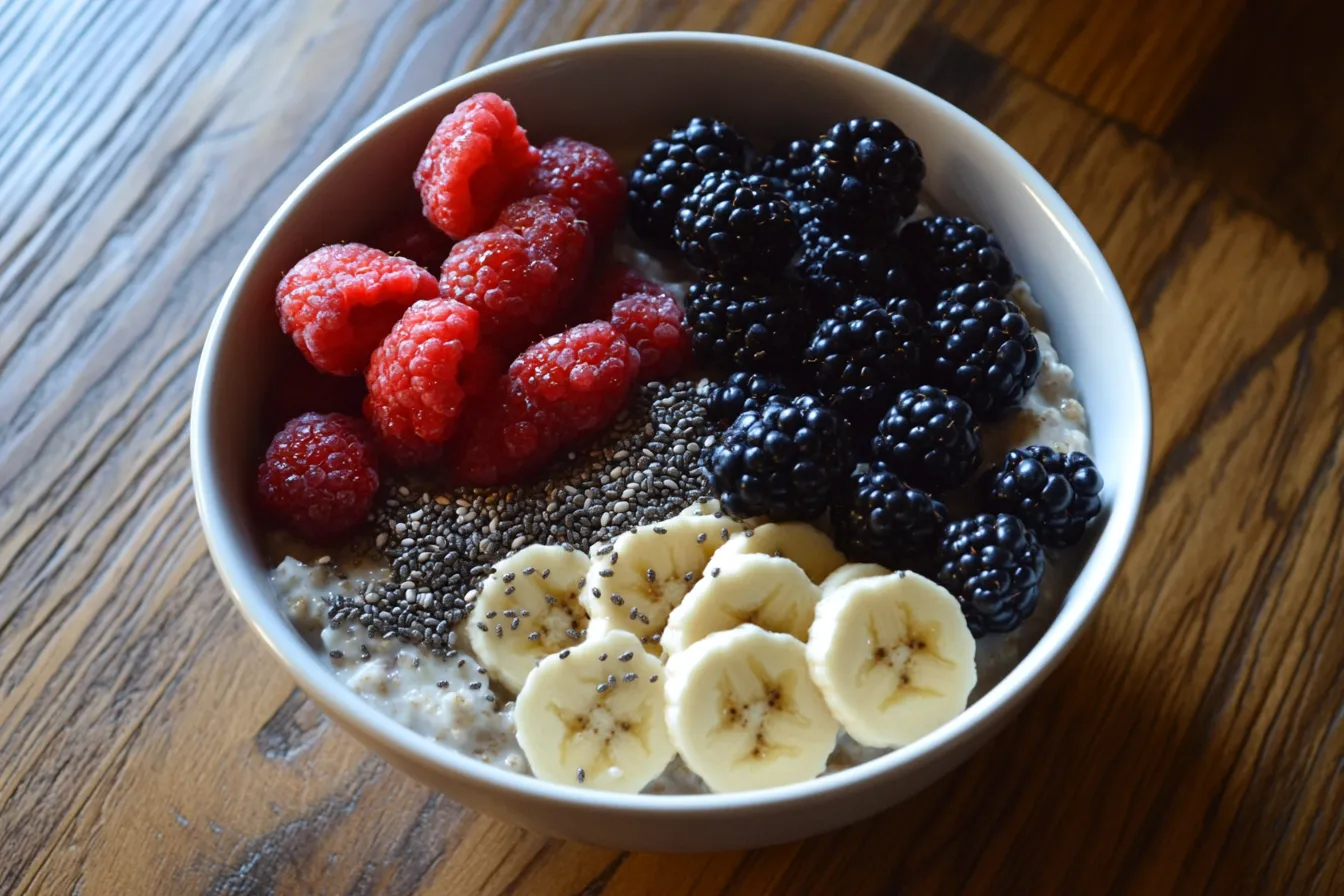 Power-packed oatmeal bowl for athlete recovery